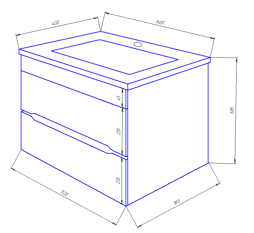 17415ff9576cea81e0d421be926a7ba8.jpg Тумба Loranto Арфа 60/2 (600*585*400) подвесная с раковиной Fest 60