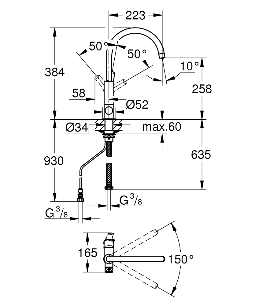 98e7b5c2d61bf5ca8906b23988b7748f.jpeg Смеситель для кухни Grohe Blue Pure Eurosmart Хром