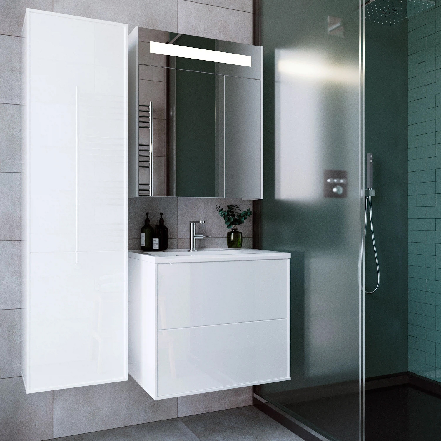 vlu2nl9ziysgfo28z62sru3b6l4n5zou.jpg Комплект тумба Итана Mia 65 (645х446х581) подвесная, с раковиной Milen 650, белый глянец