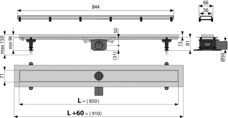 04nbbn0ipcspi23mwz0960ubiu4mtfyp_8df0ec60.jpeg Душевой лоток Alcadrain Fit&Go 850 с двухсторонней решеткой хром