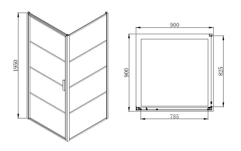 2e6051a891662018464115846dfde73b.jpeg Душевое ограждение Azario RICHMOND 900х900х1950, без поддона, прозрачное стекло 6 мм, цвет профиля ч