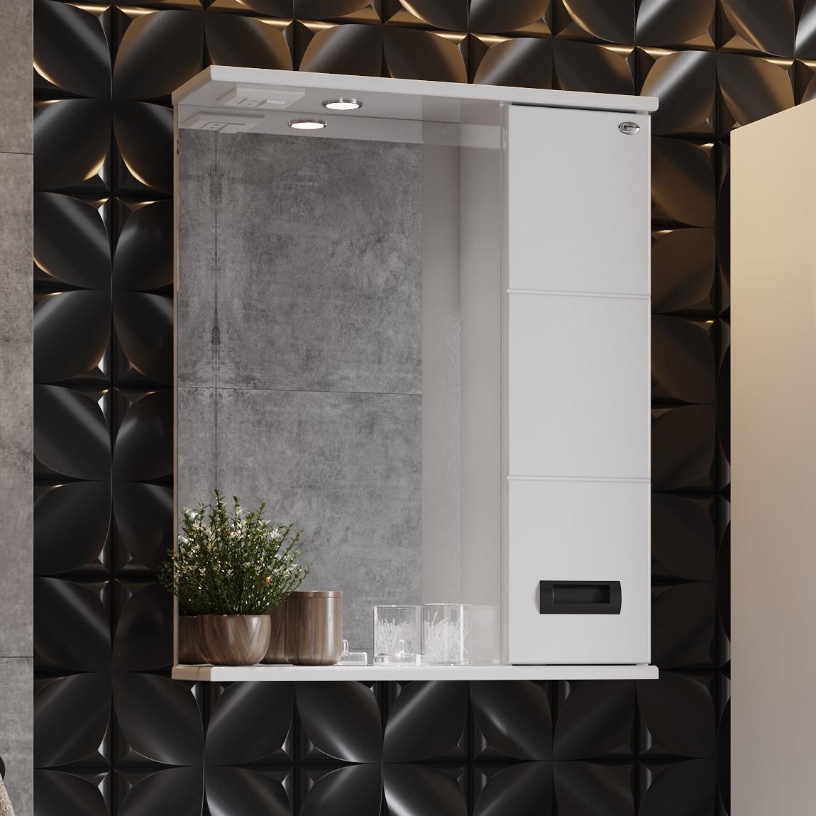 3a56aa028eeb3b4a1f6688e680bc9c54.jpeg Зеркало-шкаф Onika Балтика Black 58.01 LED-светильник, правосторонний, белый