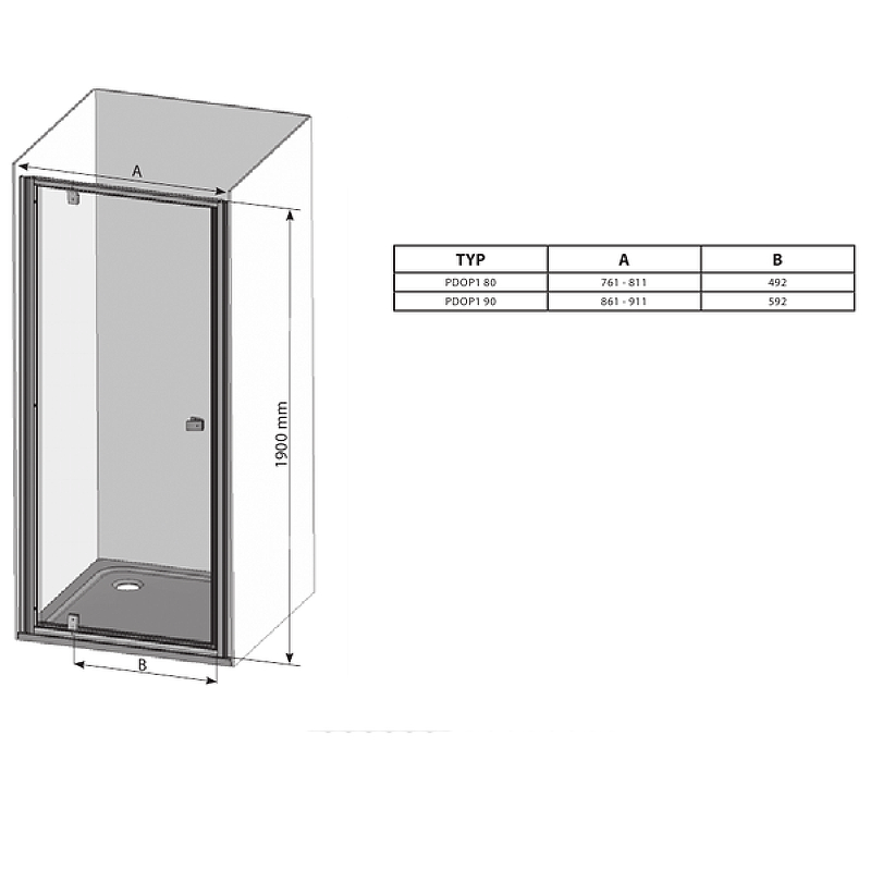 4kik2v99ivilt1pw0zr9avhwwm5phkjb_e5e46be7.jpg Душевая дверь Ravak Pivot PDOP1-90 распашная, стекло Transparent профиль Белый, ручка Белая 03G7010