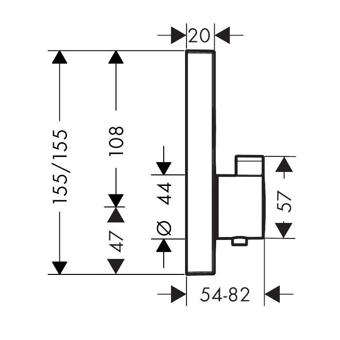 524fd2bd3b568df4d59ef9a564bf1c5a_f02a3625.jpeg Термостат Hansgrohe ShowerSelect скрытого монтажа, для 2 потребителей полированное золото