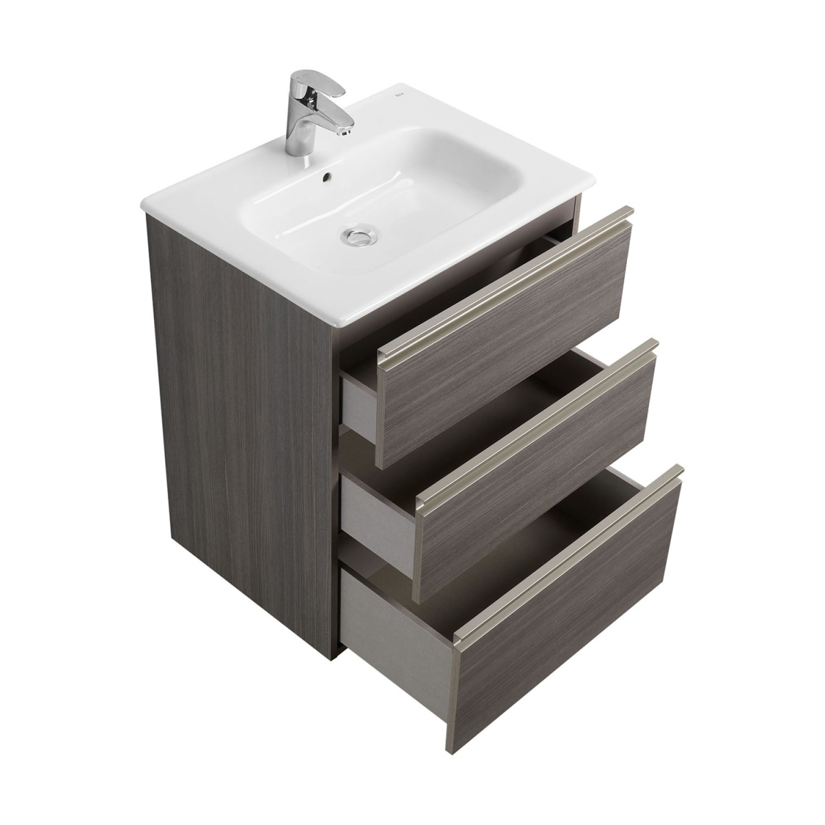 5p4yclfaj3d41zgqve92wj1mkna1nqy0.jpg Тумба под раковину Roca THE GAP 600 мм, подвесная, 3 ящика, городской дуб