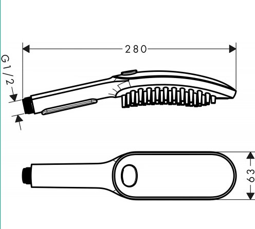 74eac401d5358c93b00575194633e4d9.jpeg Ручной душ Hansgrohe DogShower 150 3jet для животных, матовый белый