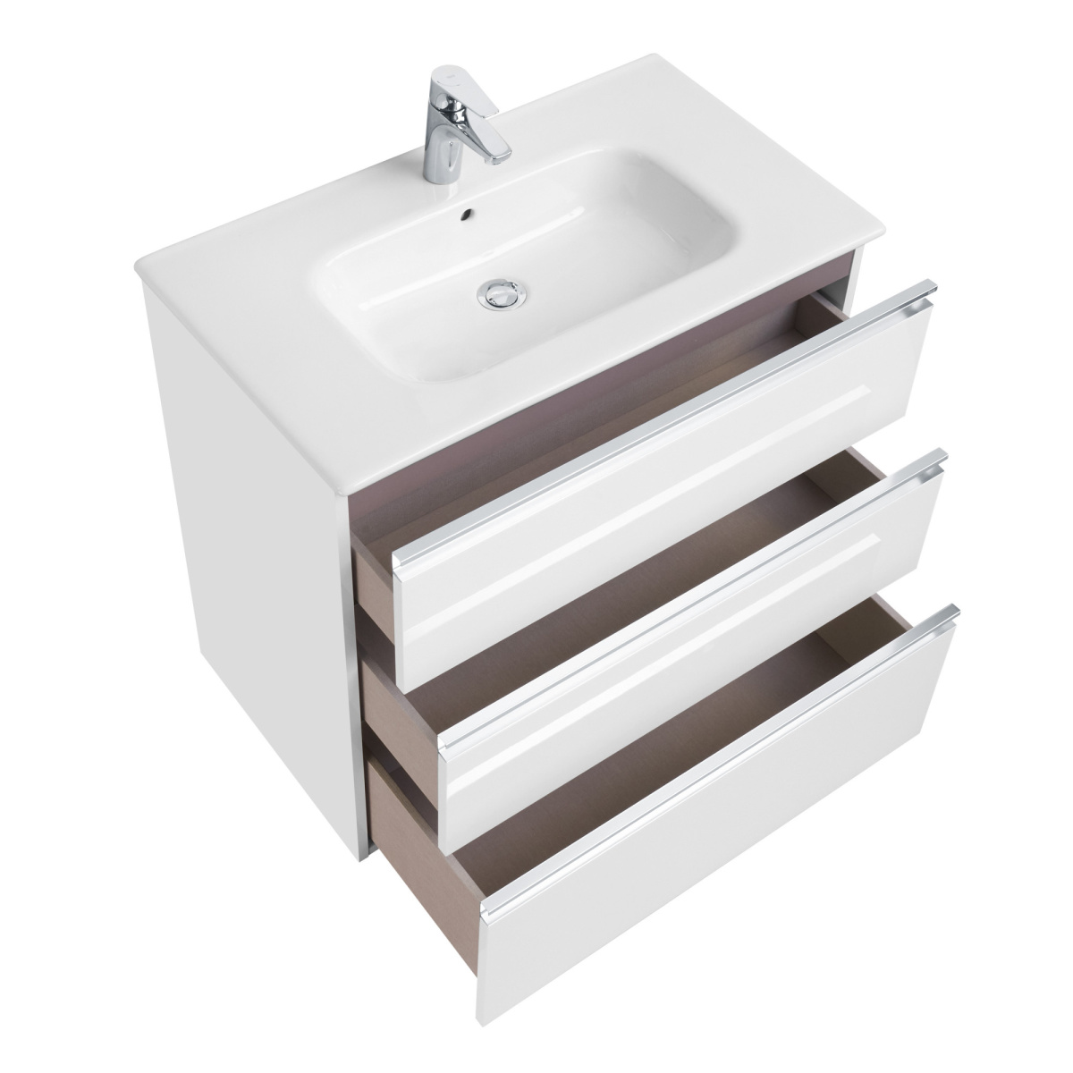 7d0p51pujxr0yy2kxjvrab8nec0f85m3.jpeg Тумба под раковину Roca THE GAP 800 мм, подвесная, 3 ящика, белый глянец