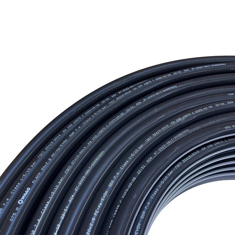 7eda696b_221a_11ee_8db1_04421acac403_a715c3d1_e759_11ee_8db2_04421acac403.jpg Труба из сшитого полиэтилена WAAG Black DN20 x 2,8 PN10 (бухта 100 м), PE-Xa / EVOH, черная