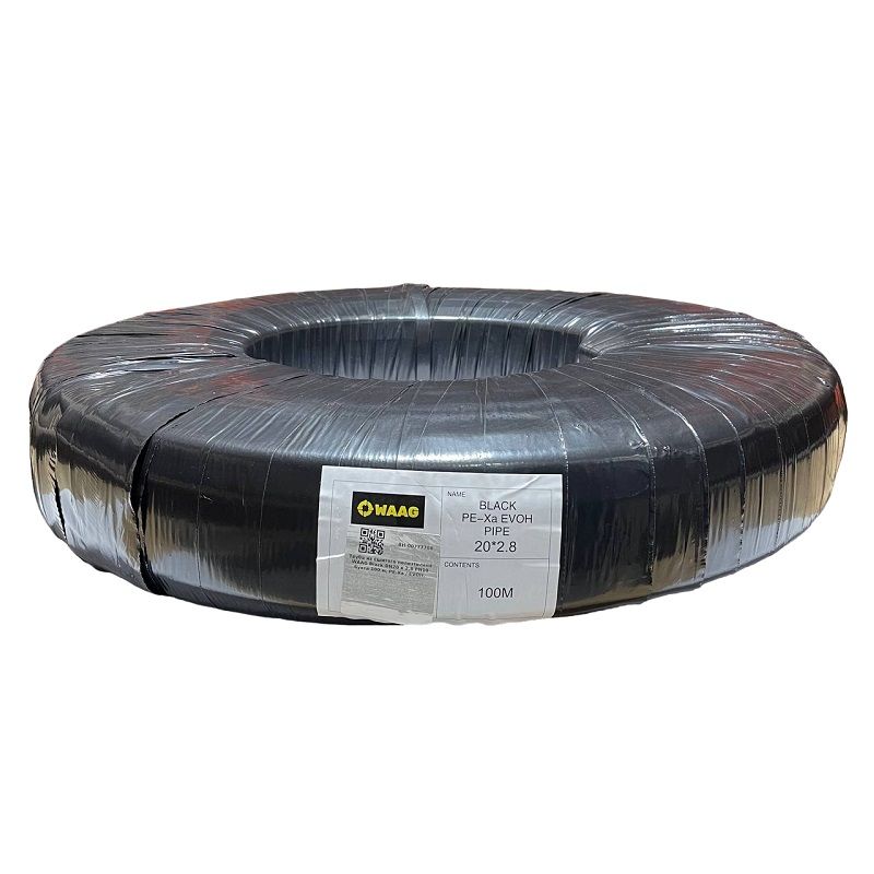 7eda696b_221a_11ee_8db1_04421acac403_a715c481_e759_11ee_8db2_04421acac403.jpg Труба из сшитого полиэтилена WAAG Black DN20 x 2,8 PN10 (бухта 100 м), PE-Xa / EVOH, черная