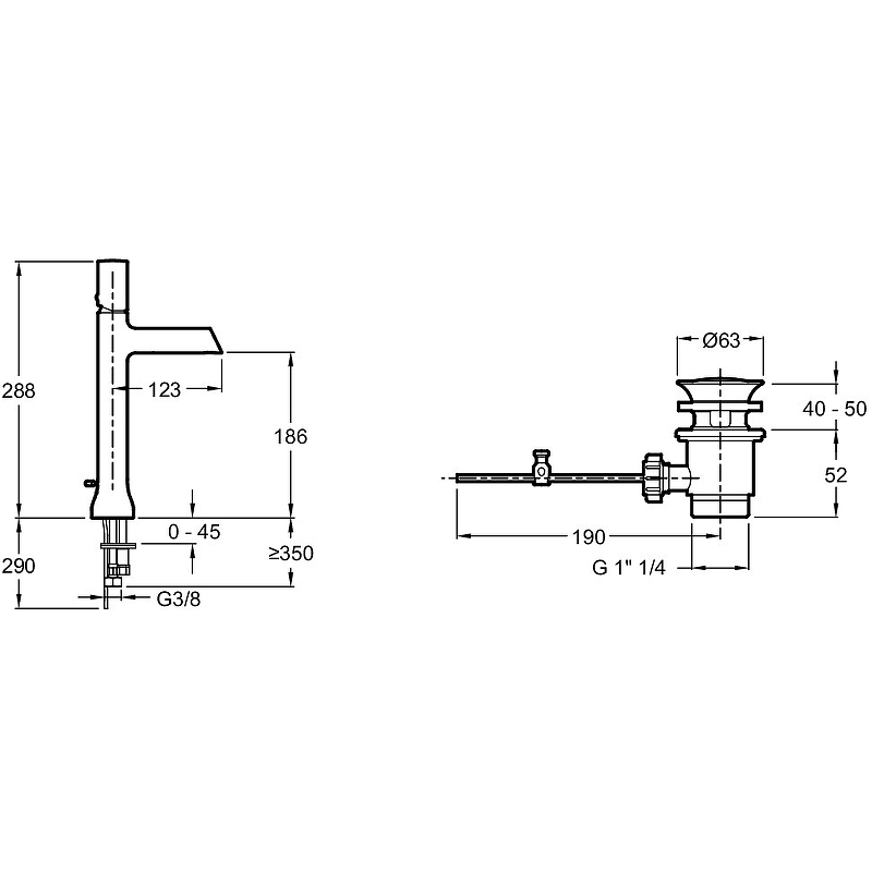 8ebeca0d52928ae0f9bba20d34d27ea7.jpg Смеситель для раковины - чаши Jacob Delafon Toobi с донным клапаном, хром