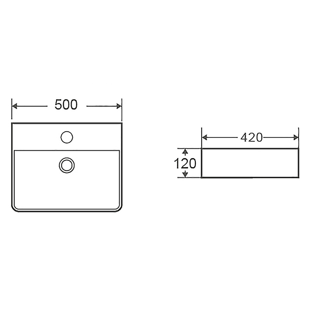 8vodaf0ch4wb3fc1xcya01b9jsnrqmdl.jpg Раковина накладная Azario 500х420х120 прямоугольная, белый