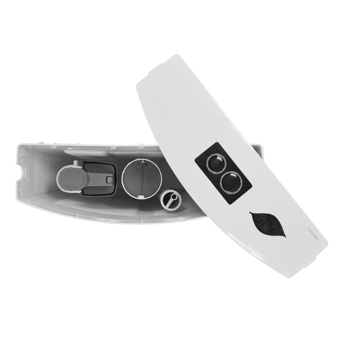 93bcfe8a4f80be415d31dd5a78ccfc4e.jpg Бачок пластиковый AZARIO 360x126x390 с соединительной трубой, белый