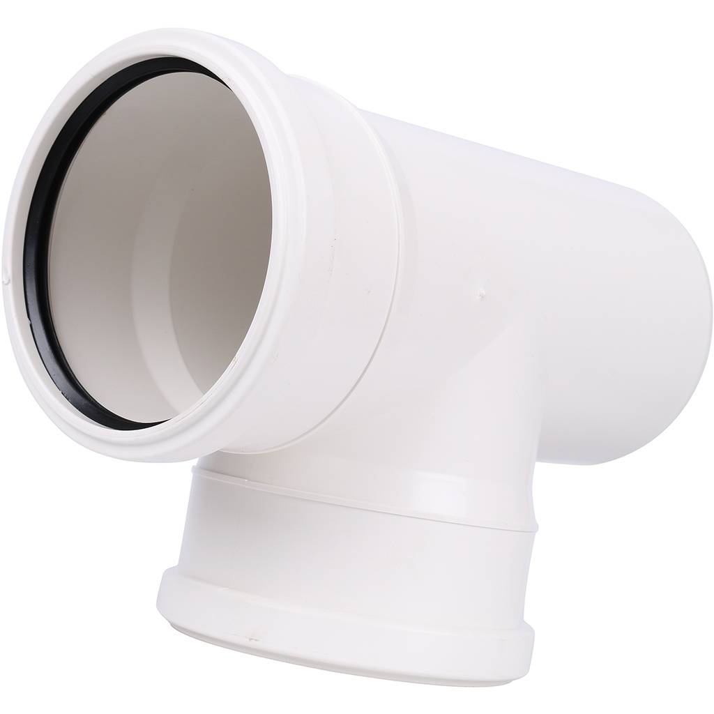 RG008M1D6Q81ME_01.jpg Тройник 87° 110-110-110, Sinikon COMFORT PLUS, раструб-труба, белый