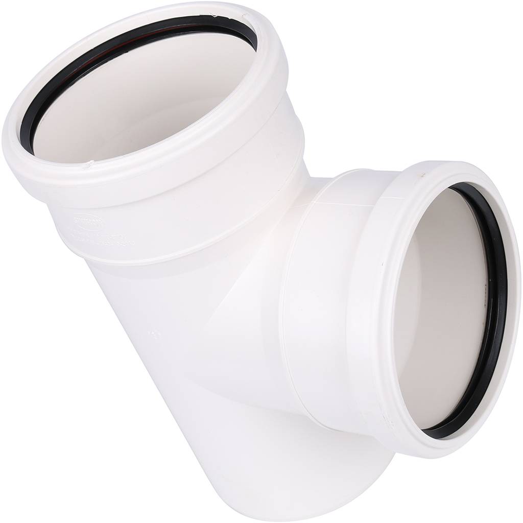 RG008M1D6Q81ME_03.jpg Тройник 87° 110-110-110, Sinikon COMFORT PLUS, раструб-труба, белый