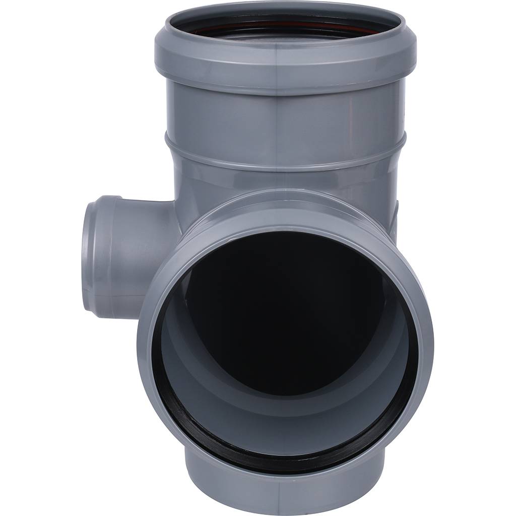 RQLAGL1R0J6V9C_01.jpg Крестовина 87° 110-110-110-50, Sinikon Стандарт, раструб-труба, серый, двухплоскостная
