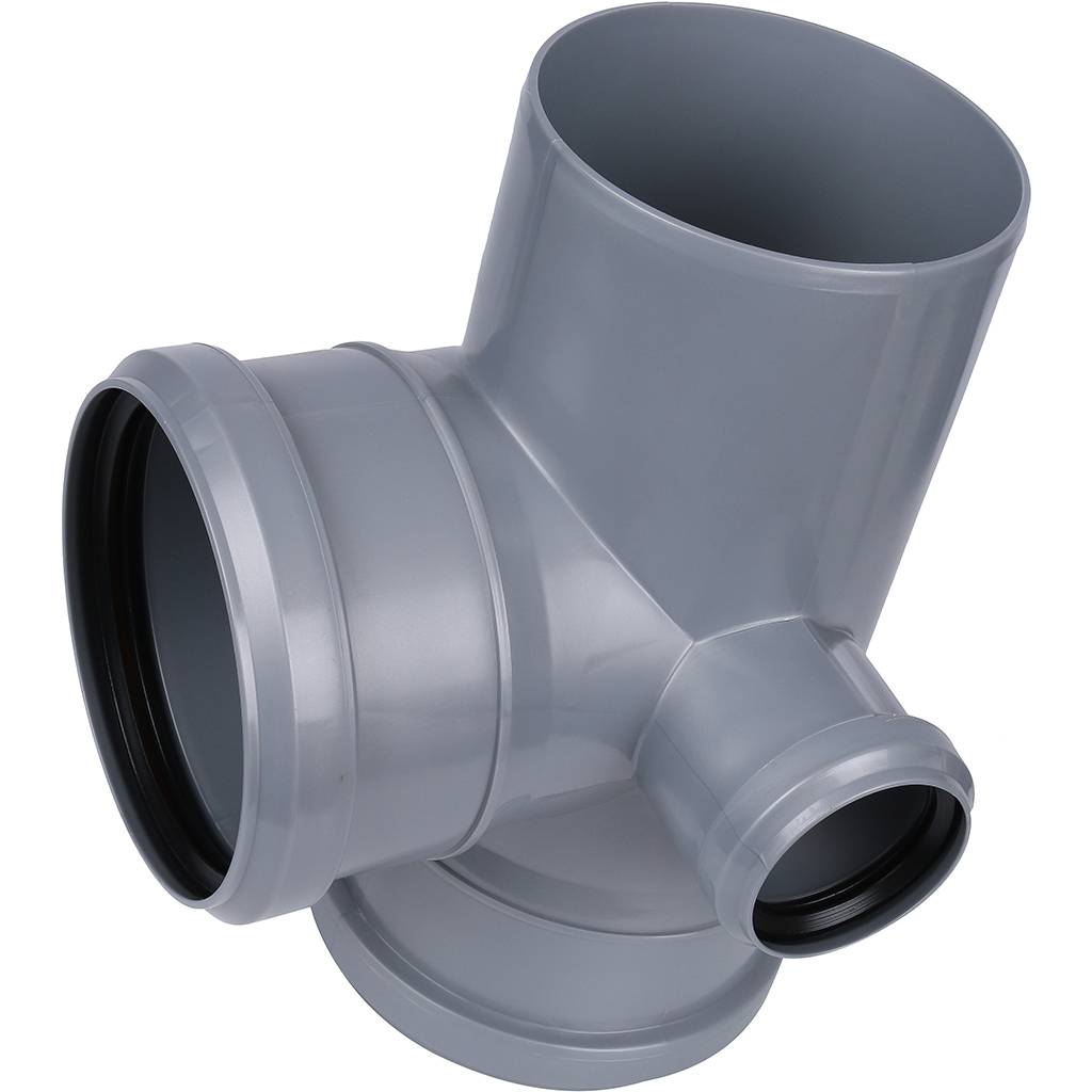 RQLAGL1R0J6V9C_05.jpg Крестовина 87° 110-110-110-50, Sinikon Стандарт, раструб-труба, серый, двухплоскостная