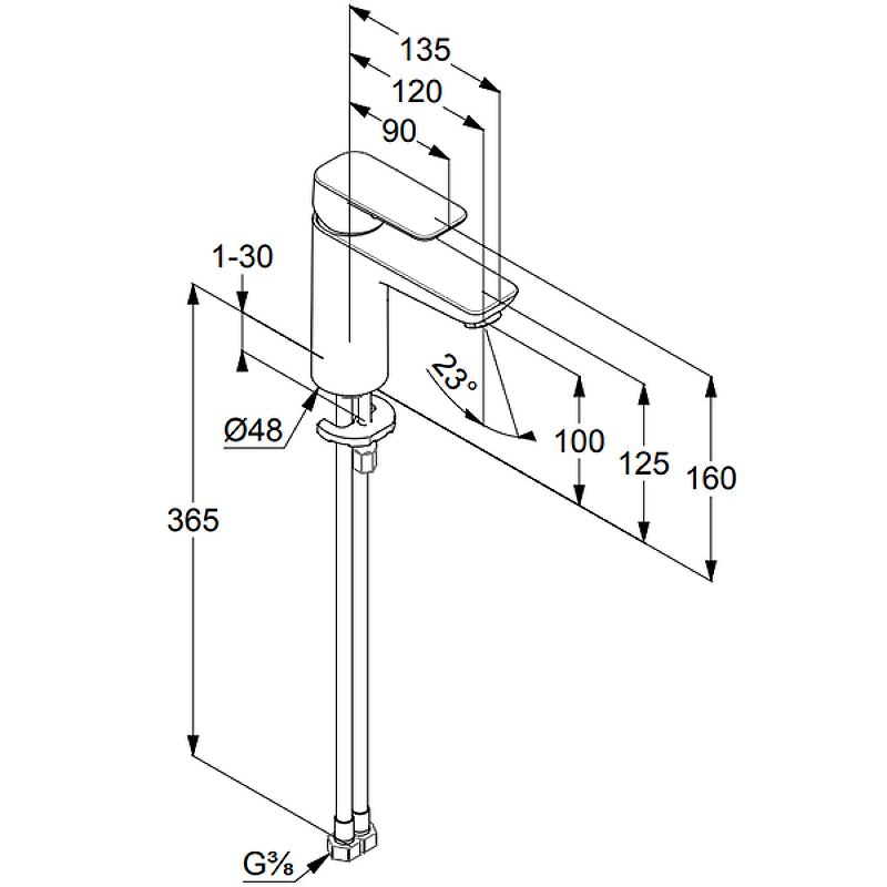 b5f645bf44283c1c94ce2e8921fd25a0.jpeg Смеситель для раковины KLUDI PURE&STYLE 100 однорычажный, хром