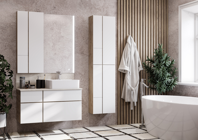 b60fdae97b1ce221b5d4a9b53f8ac66c_b9a31fc8.jpeg Модуль для зеркала AQUATON Мишель 43 дуб эндгрейн, белый