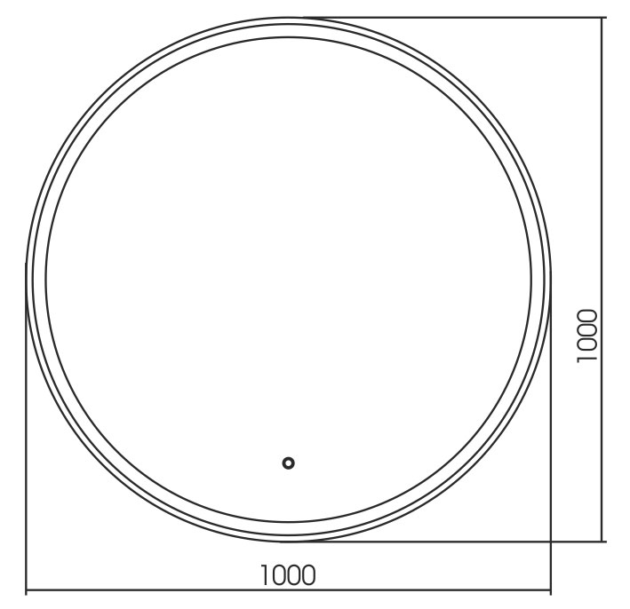 b850db15787407ed7eac5113cf029a4e.jpeg Зеркало AZARIO Перла d1000 c подсветкой и диммером, сенсор выключатель