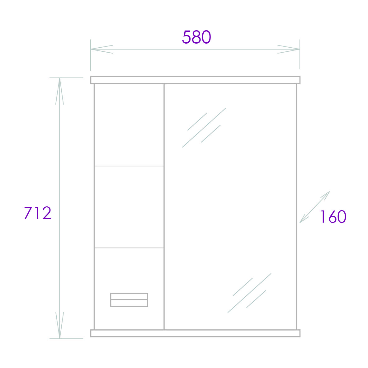 bfaf43c4053d36fe19ef9c090e0235a0.jpeg Зеркало-шкаф Onika Балтика Black 58.01 LED-светильник, левосторонний, белый