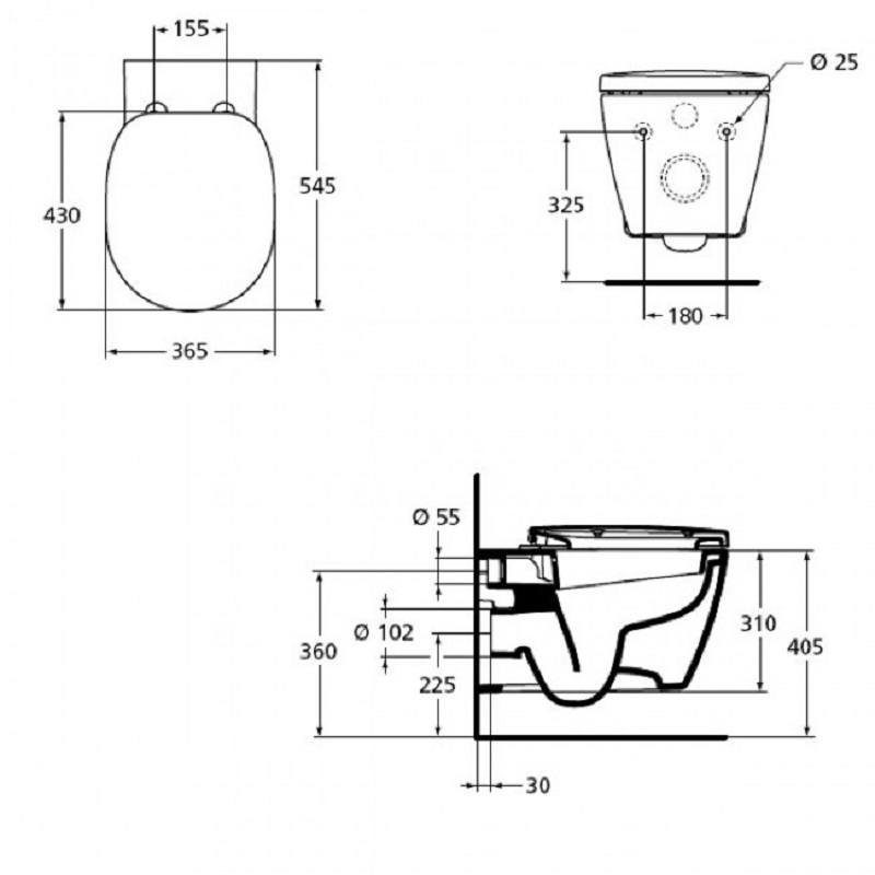 de416c30a3105fc3c68ff256c5b7115e_39438076.jpeg Комплект инсталляции Ideal Standard ProSys Eco Frame M с унитазом Connect E803501, сиденье микролиф