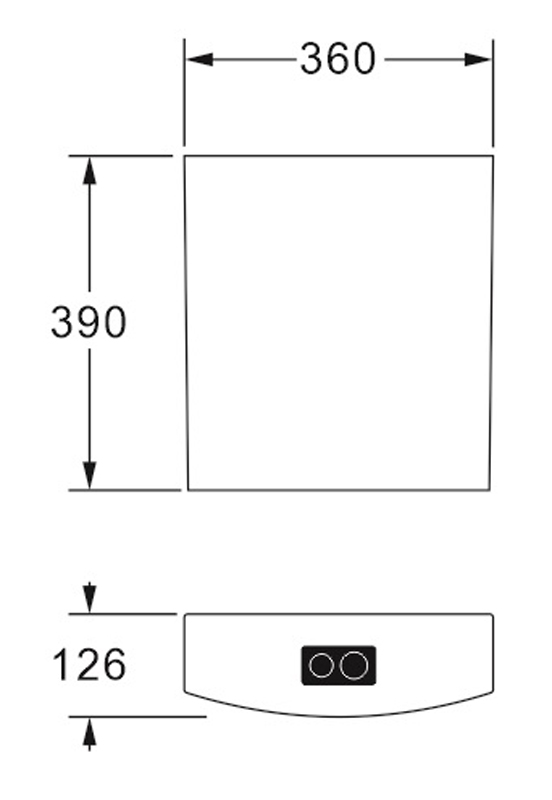 df65a953a9fbf92dabaf512a48c5f372.jpeg Бачок пластиковый AZARIO 360x126x390 с соединительной трубой, белый