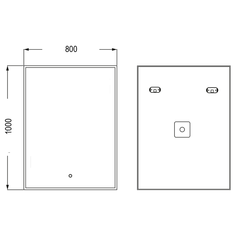 eaec5df22807c61661ab40e77328385b.jpeg Зеркало AZARIO Алмина 800х1000 c подсветкой и диммером, сенсорный выключатель