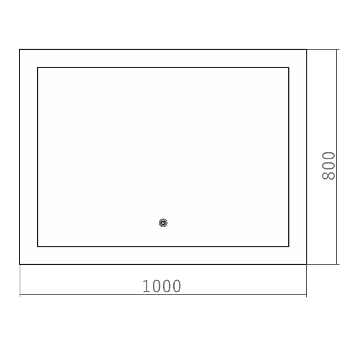 f630d5e3ec9c1c4c75a57a3c3baaadd1.jpeg Зеркало AZARIO Норма-6 1000*800 c подсветкой и диммером, часы+сенсор выкл + подогрев+ радио, bluetoo