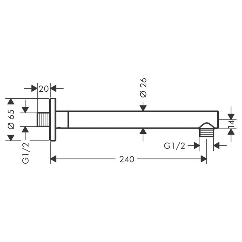 fe4005c76f75021ec8a2b519e0cbf146_c83f0e71.jpeg Держатель верхнего душа Hansgrohe Vernis Blend настенный, 24 см, матовый черный