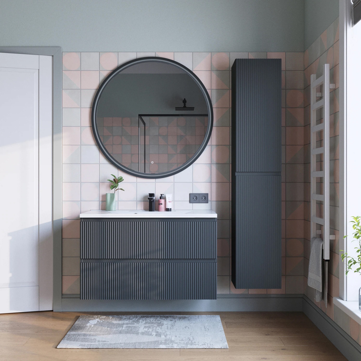 iolshqywmkscb507k5mf7nzw37yxvm7o.jpg Комплект тумба Итана Kate 100 987х438х640 подвесная, с раковиной Milena 100, антрацит