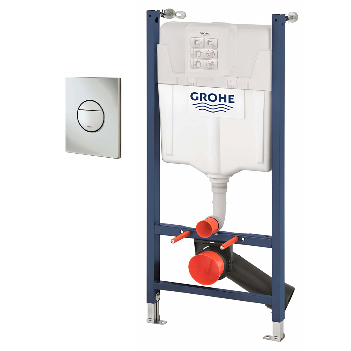 k1rkus2gpsjt86ejobo9lz9gztq6ool1.jpg Инсталляционная система для подвесного унитаза Grohe Solido 1,13 м + панель смыва Grohe Sail 2 объе