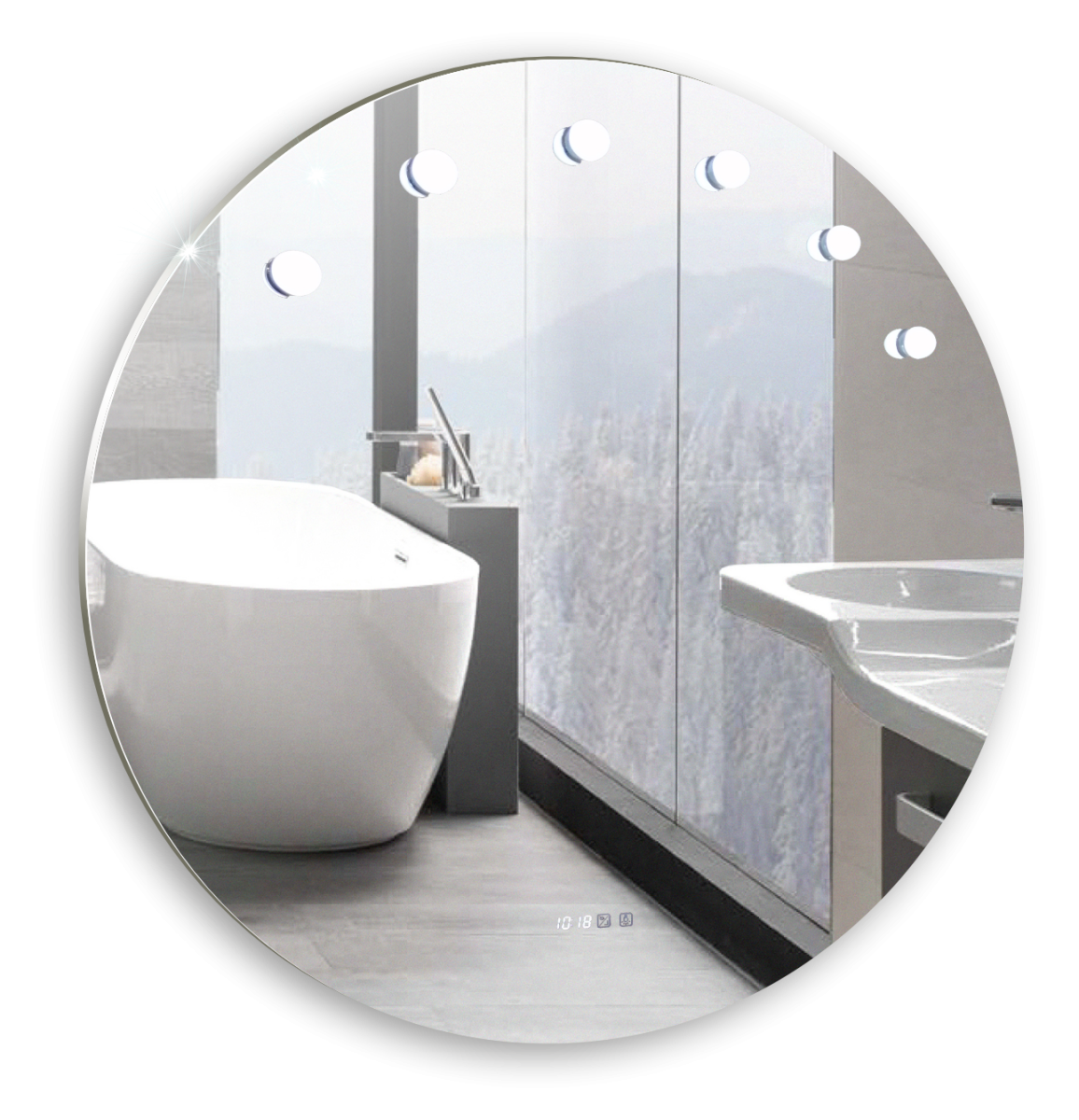 pm81gixlkgydcucpi34wscciowy62ffz.png Гримерное зеркало AZARIO Nicole d1000 c подсветкой и диммером, сенсор выкл, смена цвета, 6 ламп в ко