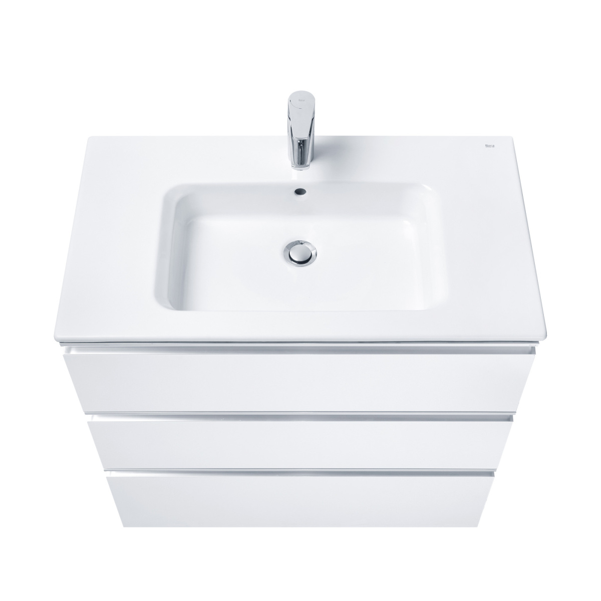 ruf8wpzmh1o3y0nbdnwf8gikta9rw0j0.jpeg Тумба под раковину Roca THE GAP 800 мм, подвесная, 3 ящика, белый глянец