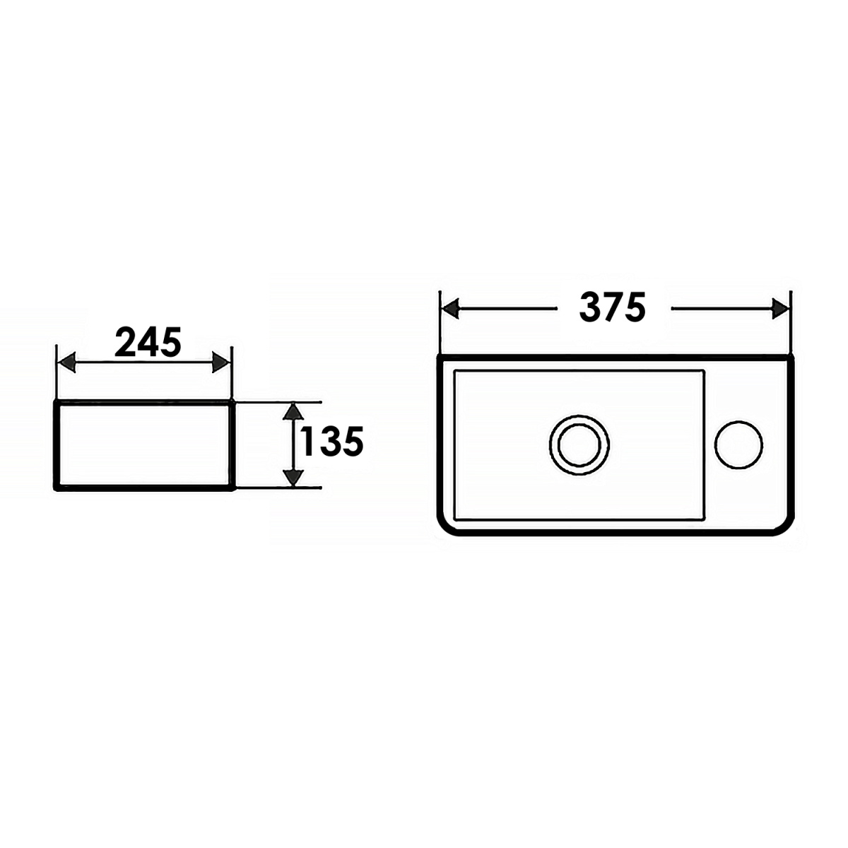 u0ijnf1p31gjwnw049has41aeok9b7lx.jpg Раковина накладная Azario 375x245x135 правосторонняя, белый глянец