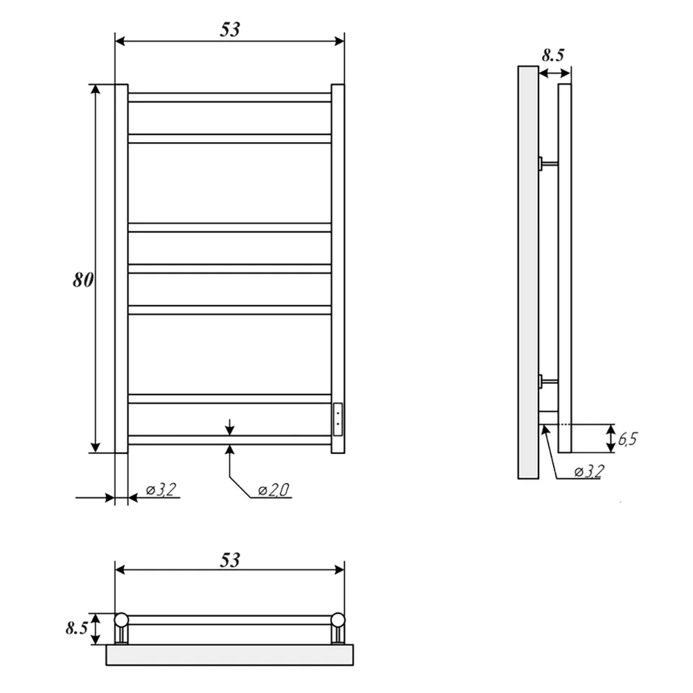 wpoj7r71lvvfi1eoaxs0s1rhm2x5e015.jpg Полотенцесушитель электрический ДВИН L neo 80/50 К диммер, чёрный матовый